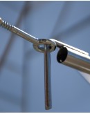 Wall anchoring set for scaffolds