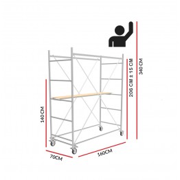 Mobile Scaffold Tower Hobby (Working Height 3,40 m)