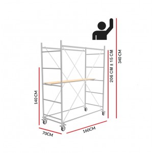 Mobile Scaffold Tower Hobby (Working Height 3,40 m)